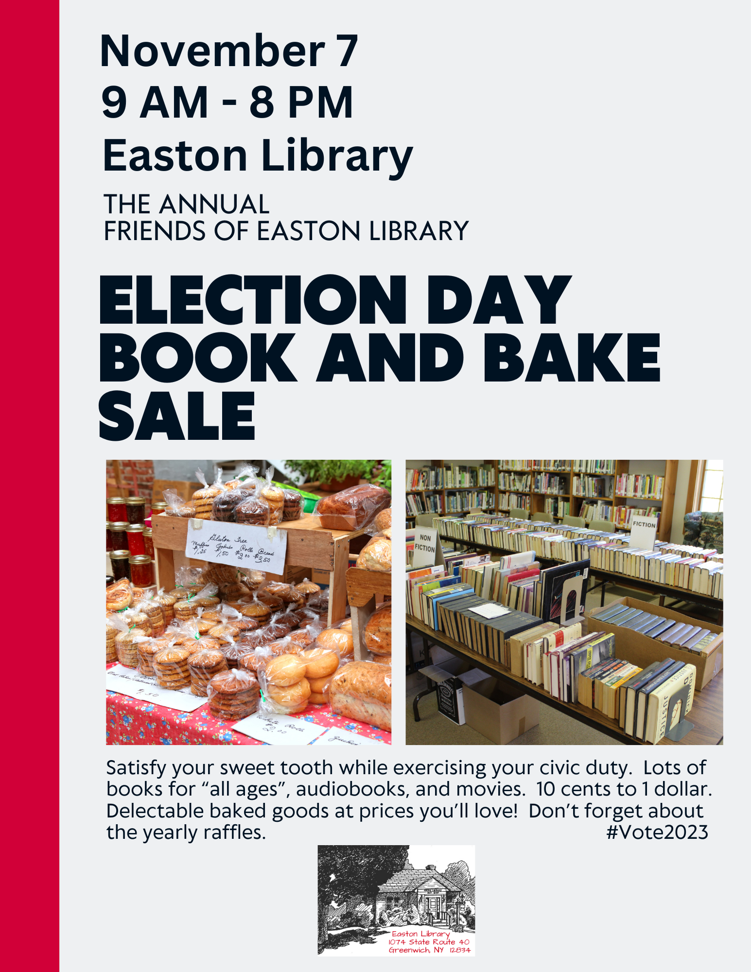 Get ready! The Annual Friends of Easton Library Election Day Book and ...