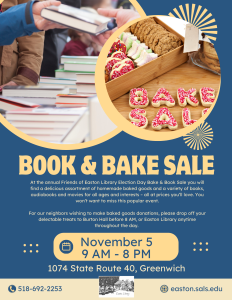 Election Day Book & Bake Sale @ Easton Library