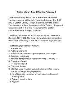 Easton Library Board of Trustees Meeting @ Easton Library