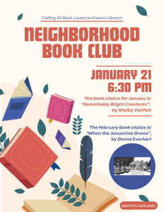 Neighborhood Book Club to meet December 19 @ Easton Library